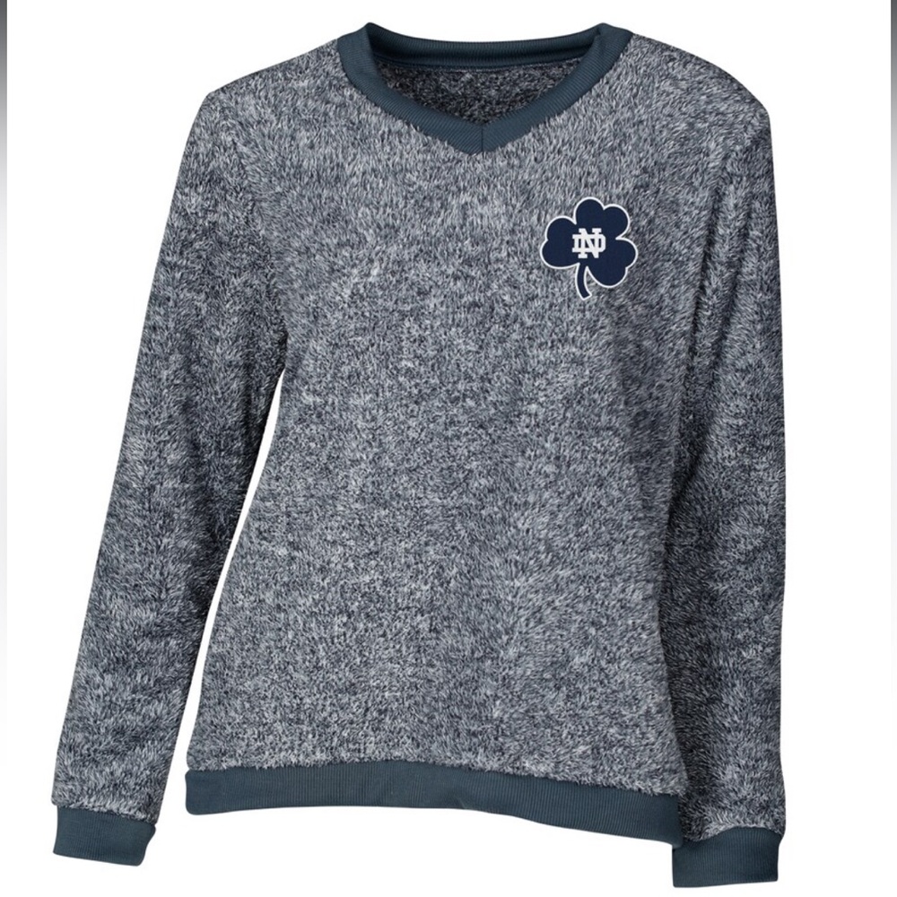 Notre Dame Fighting Irish Women’s Concepts Sport Heather Navy Crewneck Sweater